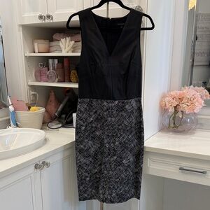 Banana Republic Black and cream Midi Dress